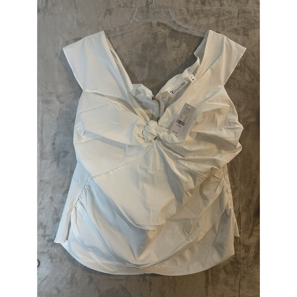 New York & Company Top Womens XL White Off-Shoulder 7th Avenue Design Studio New